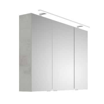 Steinkamp Living 2.0 Spiegelschrank 100 cm mit 3 Drehtüren, inkl. LED-Aufsatzleuchte