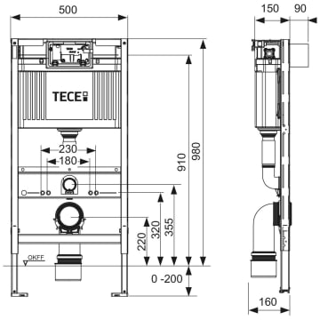 Tece Profil Wc Modul Mit Tece Spulkasten 9300022 Megabad