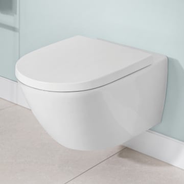 Villeroy & Boch Subway 3.0 washdown WC rimless, wall-hung, TwistFlush, with WC seat 8M42S1, Combi-Pack
