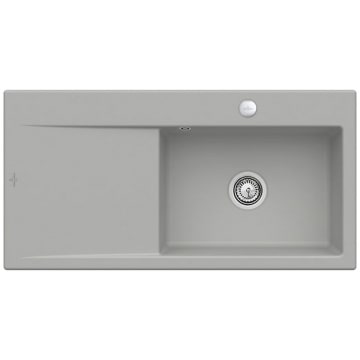 Villeroy & Boch Subway Style 60 FLAT flush-mounted sink, drain fitting with eccentric actuation, basin on the right