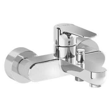 VitrA Root Round Single Lever Surface Mounted Bath Filler and Shower Faucet