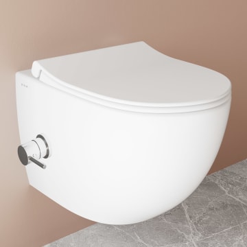 VitrA Aquacare Sento WC-Set mit Bidetfunktion, spülrandlos, inkl. Sitz
