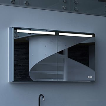 Zierath ORI 100 GARDA LED-Lichtspiegelschrank 150 x 80 cm mit Easy-Touch-Display, Purist Aluminium
