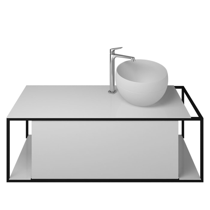 burgbad Junit Waschtischkombination mit Mineralguss-Waschtisch 120 cm Rechts