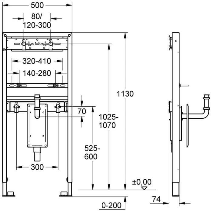 GROHE Rapid SL für Waschtisch und Einlochbatterie mit UP-Geruchsverschluß