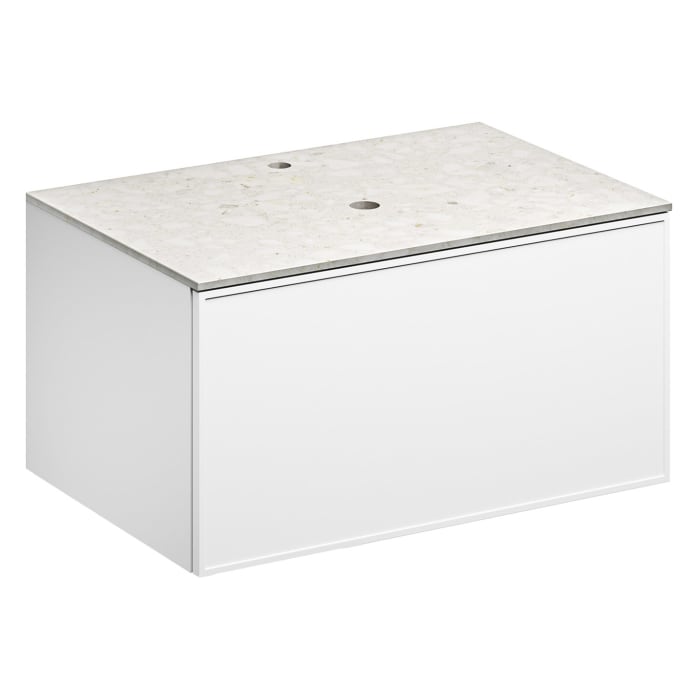 Alape Arkta Möbelmodul mit Trägerplatte 80 cm, Beckenposition mittig