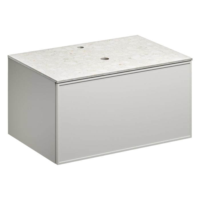 Alape Arkta Möbelmodul mit Trägerplatte 80 cm, Beckenposition mittig