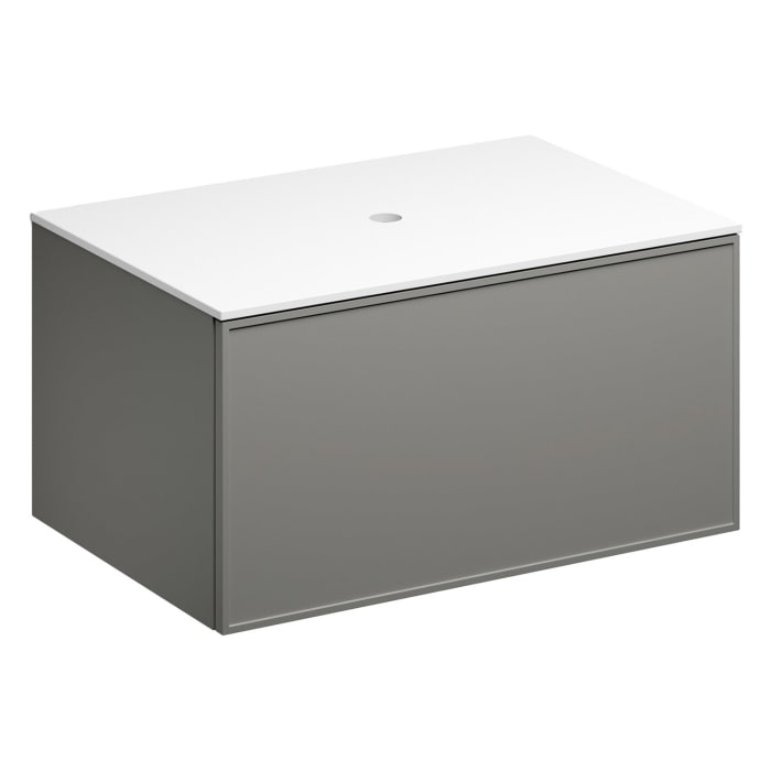 Alape Arkta Möbelmodul mit Trägerplatte 80 cm, Beckenposition mittig