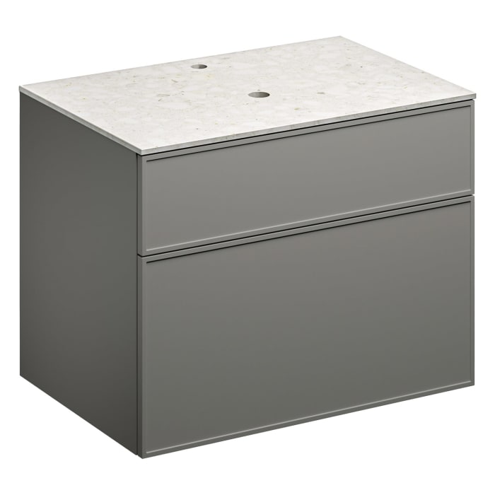 Alape Arkta Möbelmodul mit Trägerplatte 80 cm, Beckenposition mittig