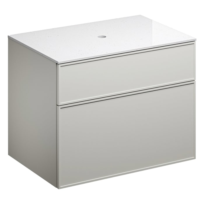 Alape Arkta Möbelmodul mit Trägerplatte 80 cm, Beckenposition mittig