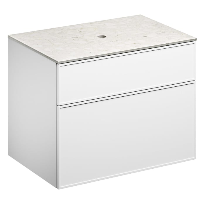 Alape Arkta Möbelmodul mit Trägerplatte 80 cm, Beckenposition mittig