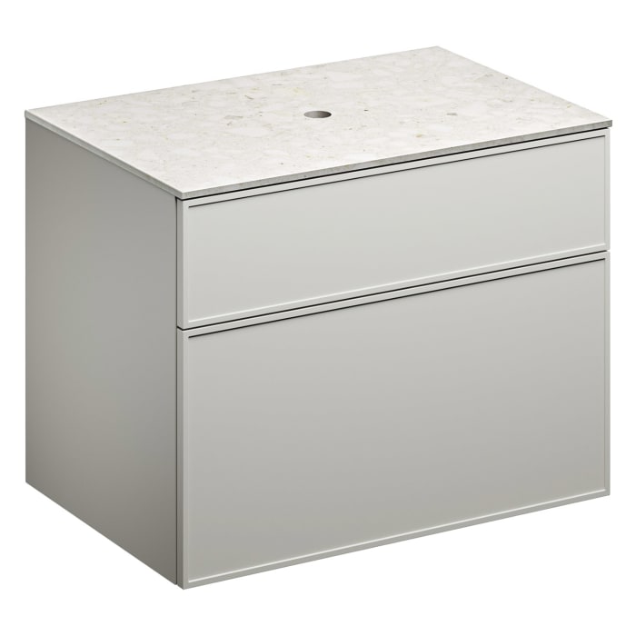 Alape Arkta Möbelmodul mit Trägerplatte 80 cm, Beckenposition mittig