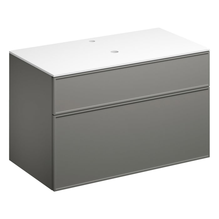 Alape Arkta Möbelmodul mit Trägerplatte 100 cm, Beckenposition mittig