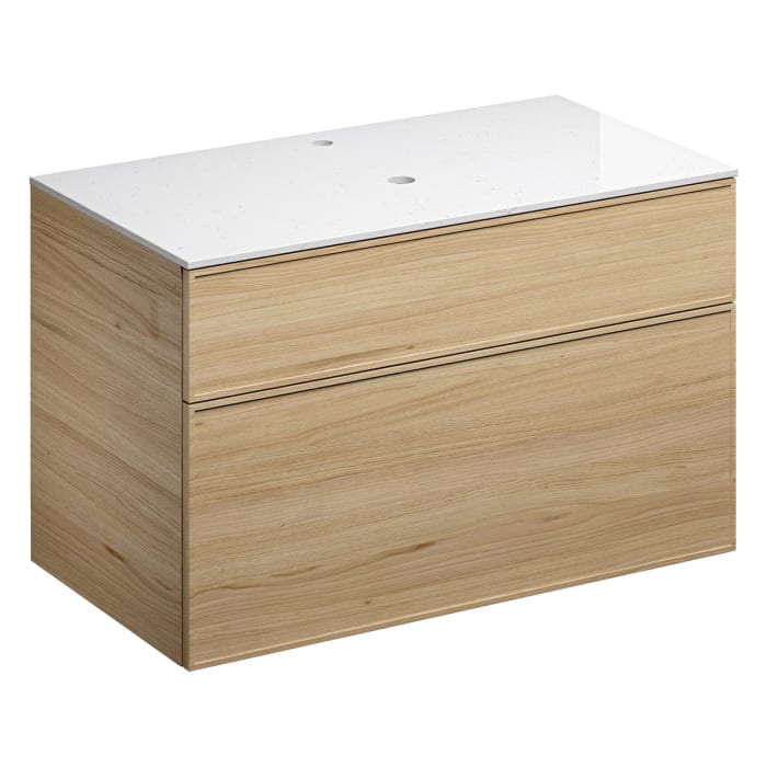 Alape Arkta Möbelmodul mit Trägerplatte 100 cm, Beckenposition mittig