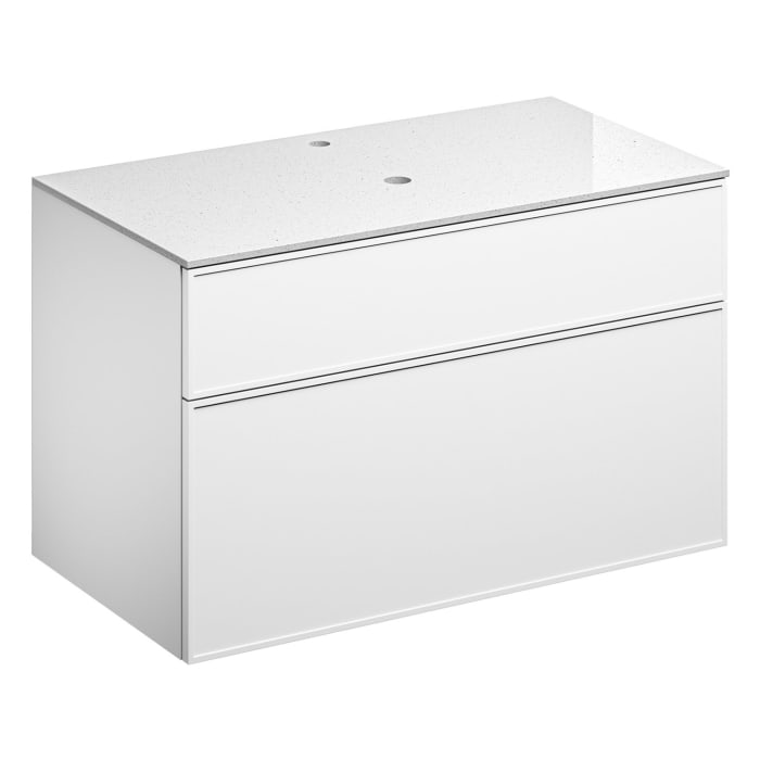 Alape Arkta Möbelmodul mit Trägerplatte 100 cm, Beckenposition mittig