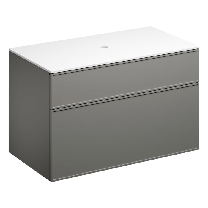 Alape Arkta Möbelmodul mit Trägerplatte 100 cm, Beckenposition mittig