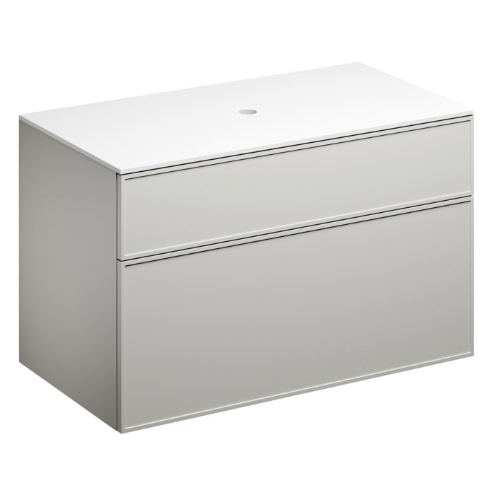 Alape Arkta Möbelmodul mit Trägerplatte 100 cm, Beckenposition mittig