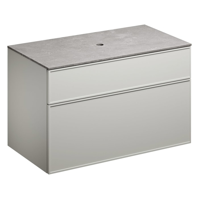 Alape Arkta Möbelmodul mit Trägerplatte 100 cm, Beckenposition mittig