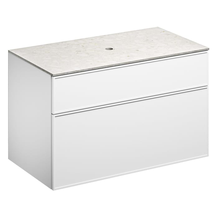 Alape Arkta Möbelmodul mit Trägerplatte 100 cm, Beckenposition mittig