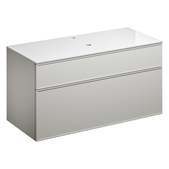 Alape Arkta Möbelmodul mit Trägerplatte 120 cm, Beckenposition mittig