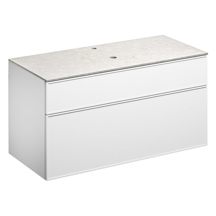 Alape Arkta Möbelmodul mit Trägerplatte 120 cm, Beckenposition mittig