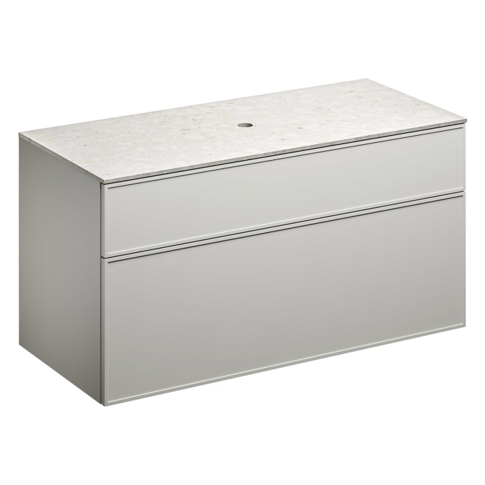 Alape Arkta Möbelmodul mit Trägerplatte 120 cm, Beckenposition mittig