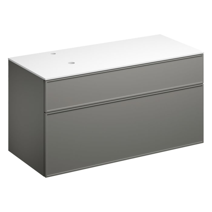 Alape Arkta Möbelmodul mit Trägerplatte 120 cm, Beckenposition links