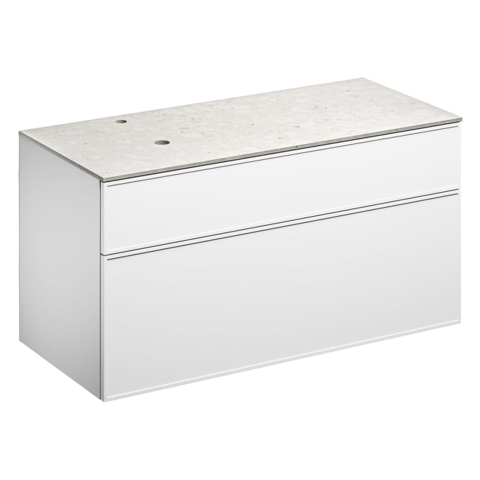 Alape Arkta Möbelmodul mit Trägerplatte 120 cm, Beckenposition links