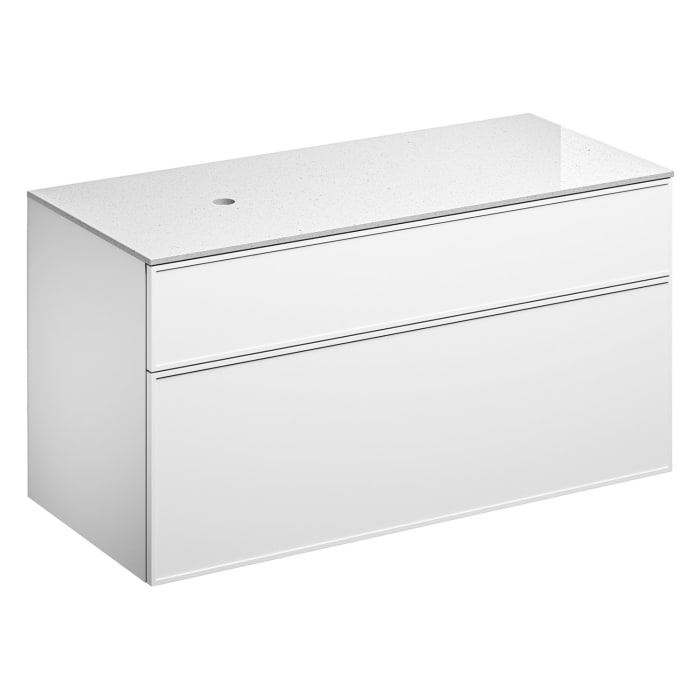 Alape Arkta Möbelmodul mit Trägerplatte 120 cm, Beckenposition links