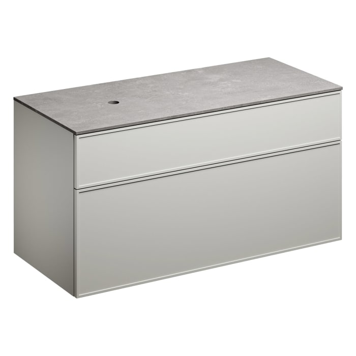 Alape Arkta Möbelmodul mit Trägerplatte 120 cm, Beckenposition links