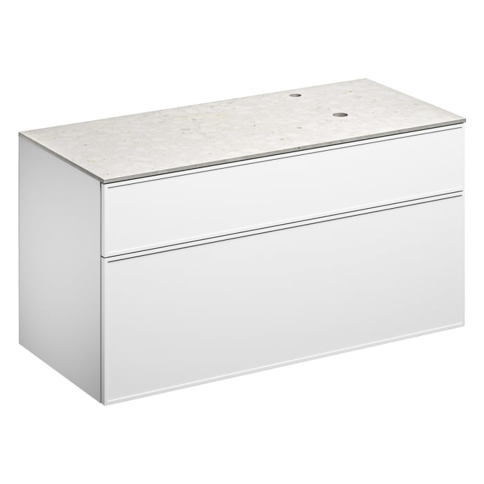 Alape Arkta Möbelmodul mit Trägerplatte 120 cm, Beckenposition rechts