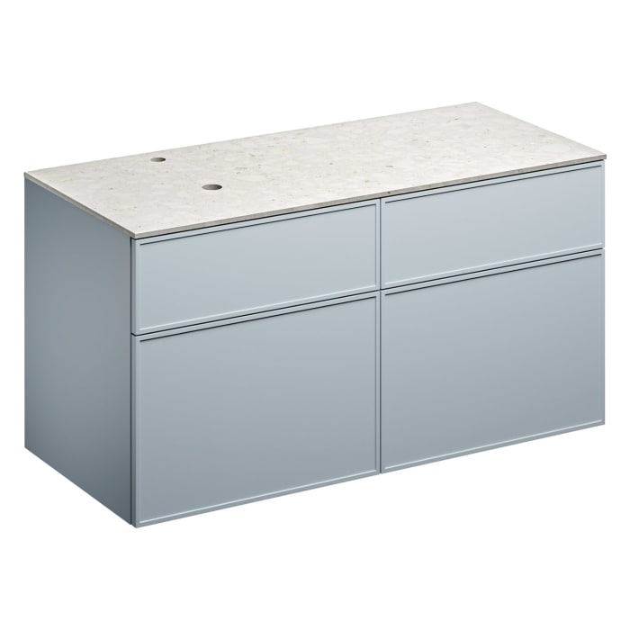 Alape Arkta Möbelmodul mit Trägerplatte 120 cm, Beckenposition links