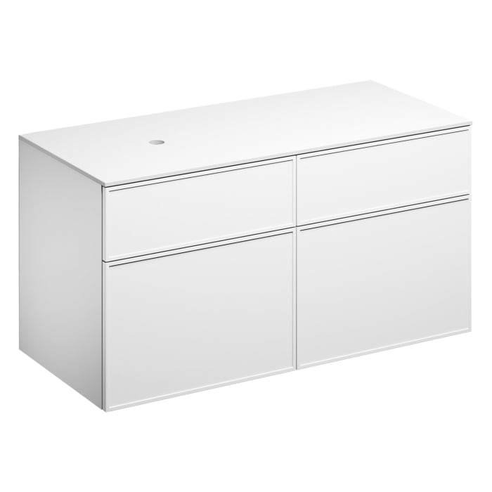 Alape Arkta Möbelmodul mit Trägerplatte 120 cm, Beckenposition links