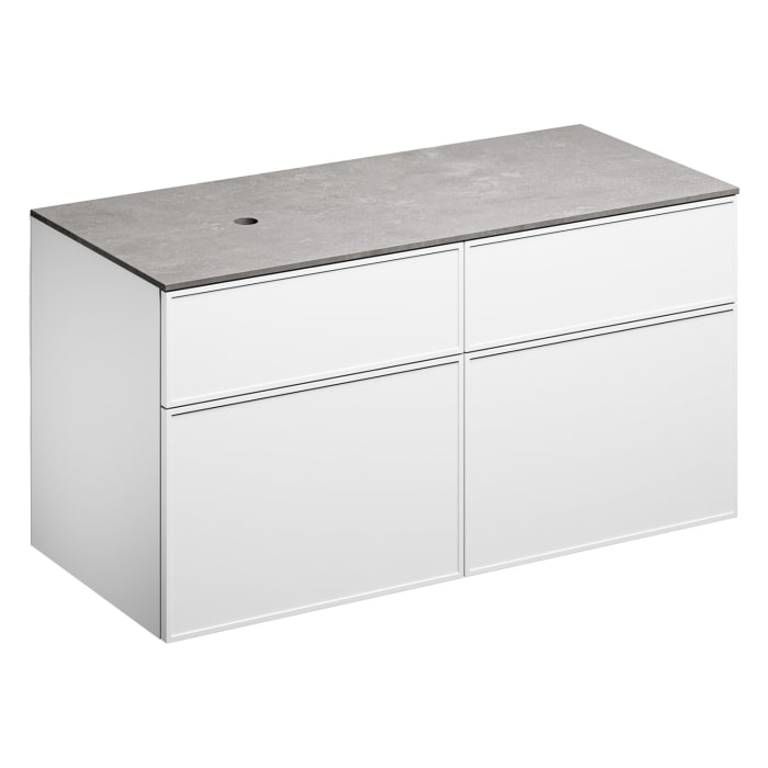 Alape Arkta Möbelmodul mit Trägerplatte 120 cm, Beckenposition links