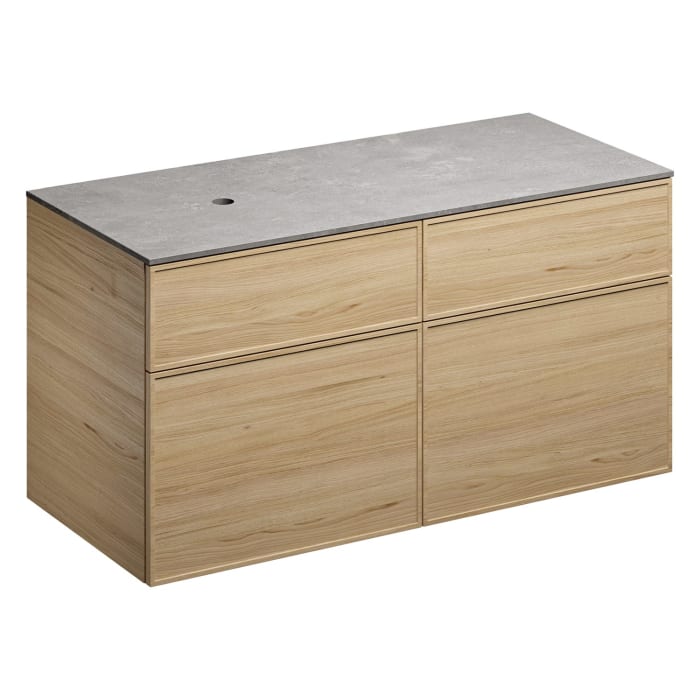 Alape Arkta Möbelmodul mit Trägerplatte 120 cm, Beckenposition links