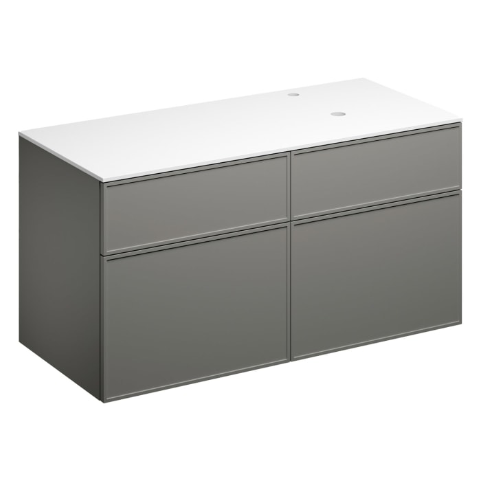 Alape Arkta Möbelmodul mit Trägerplatte 120 cm, Beckenposition rechts