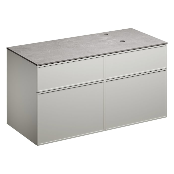 Alape Arkta Möbelmodul mit Trägerplatte 120 cm, Beckenposition rechts