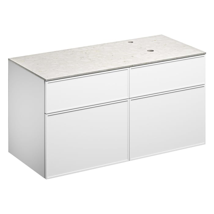 Alape Arkta Möbelmodul mit Trägerplatte 120 cm, Beckenposition rechts