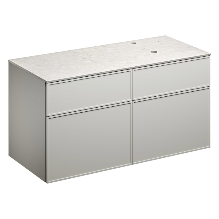 Alape Arkta Möbelmodul mit Trägerplatte 120 cm, Beckenposition rechts