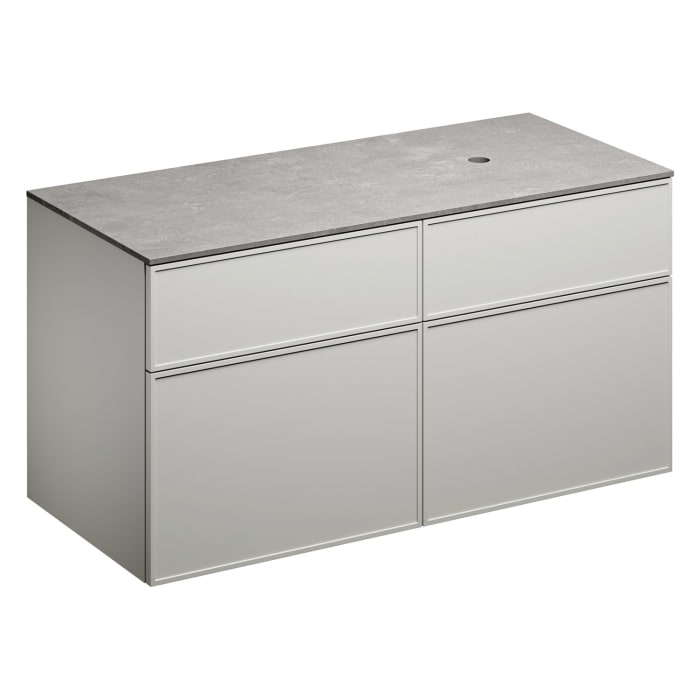 Alape Arkta Möbelmodul mit Trägerplatte 120 cm, Beckenposition rechts