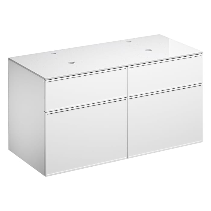 Alape Arkta Möbelmodul mit Trägerplatte 120 cm, Beckenposition links und rechts