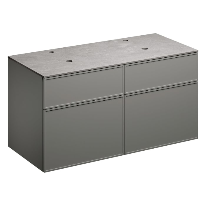 Alape Arkta Möbelmodul mit Trägerplatte 120 cm, Beckenposition links und rechts