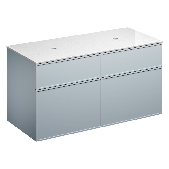 Alape Arkta Möbelmodul mit Trägerplatte 120 cm, Beckenposition links und rechts