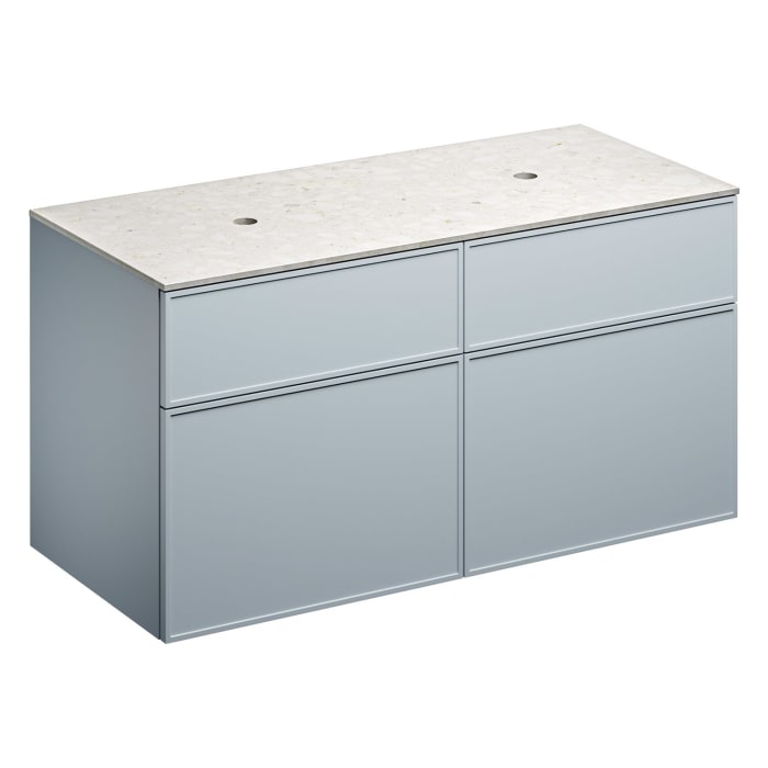 Alape Arkta Möbelmodul mit Trägerplatte 120 cm, Beckenposition links und rechts