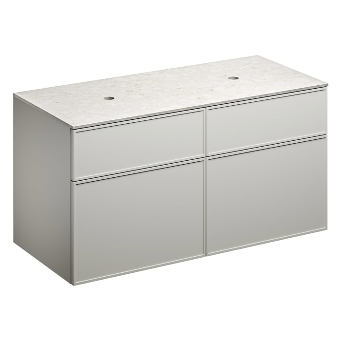 Alape Arkta Möbelmodul mit Trägerplatte 120 cm, Beckenposition links und rechts