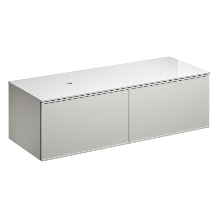 Alape Arkta Möbelmodul mit Trägerplatte 140 cm, Beckenposition links