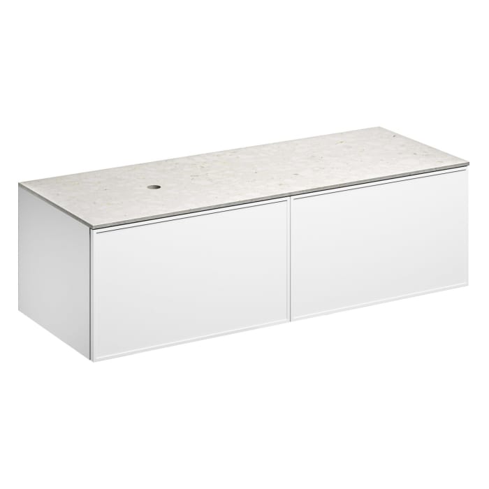 Alape Arkta Möbelmodul mit Trägerplatte 140 cm, Beckenposition links