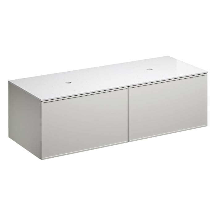 Alape Arkta Möbelmodul mit Trägerplatte 140 cm, Beckenposition links und rechts