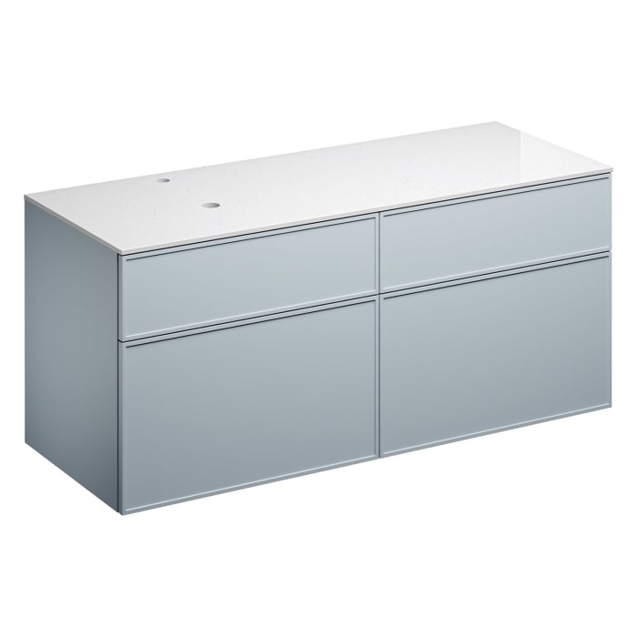 Alape Arkta Möbelmodul mit Trägerplatte 140 cm, Beckenposition links