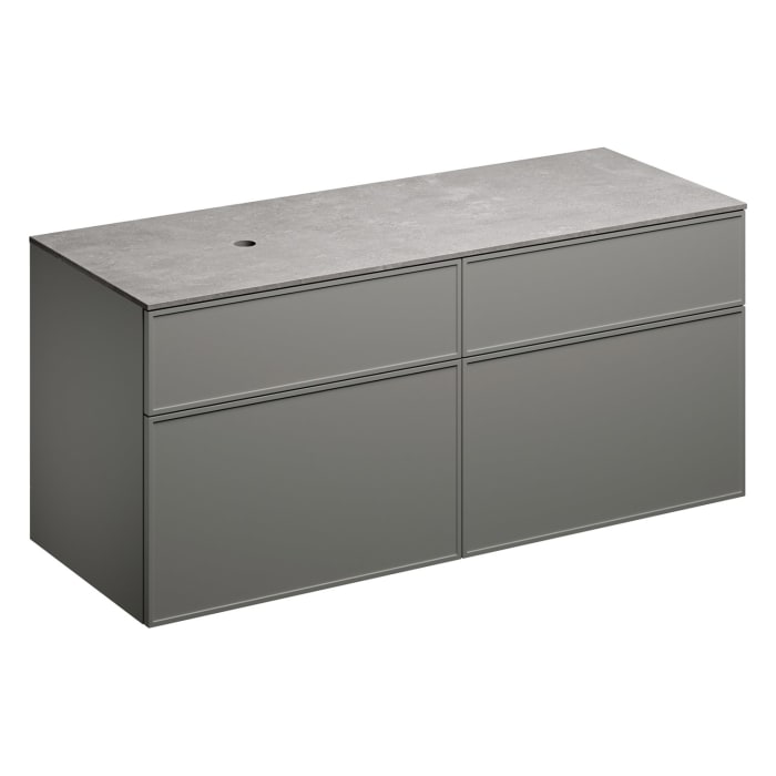 Alape Arkta Möbelmodul mit Trägerplatte 140 cm, Beckenposition links